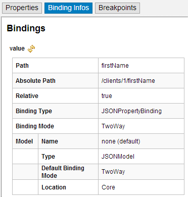 SAPUI5 Diagnostics Binding Information