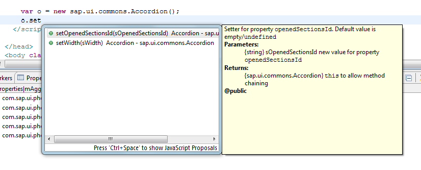 SAPUI5 ApplTools Code Completion SAPUI5 ApplTools Code Completion
